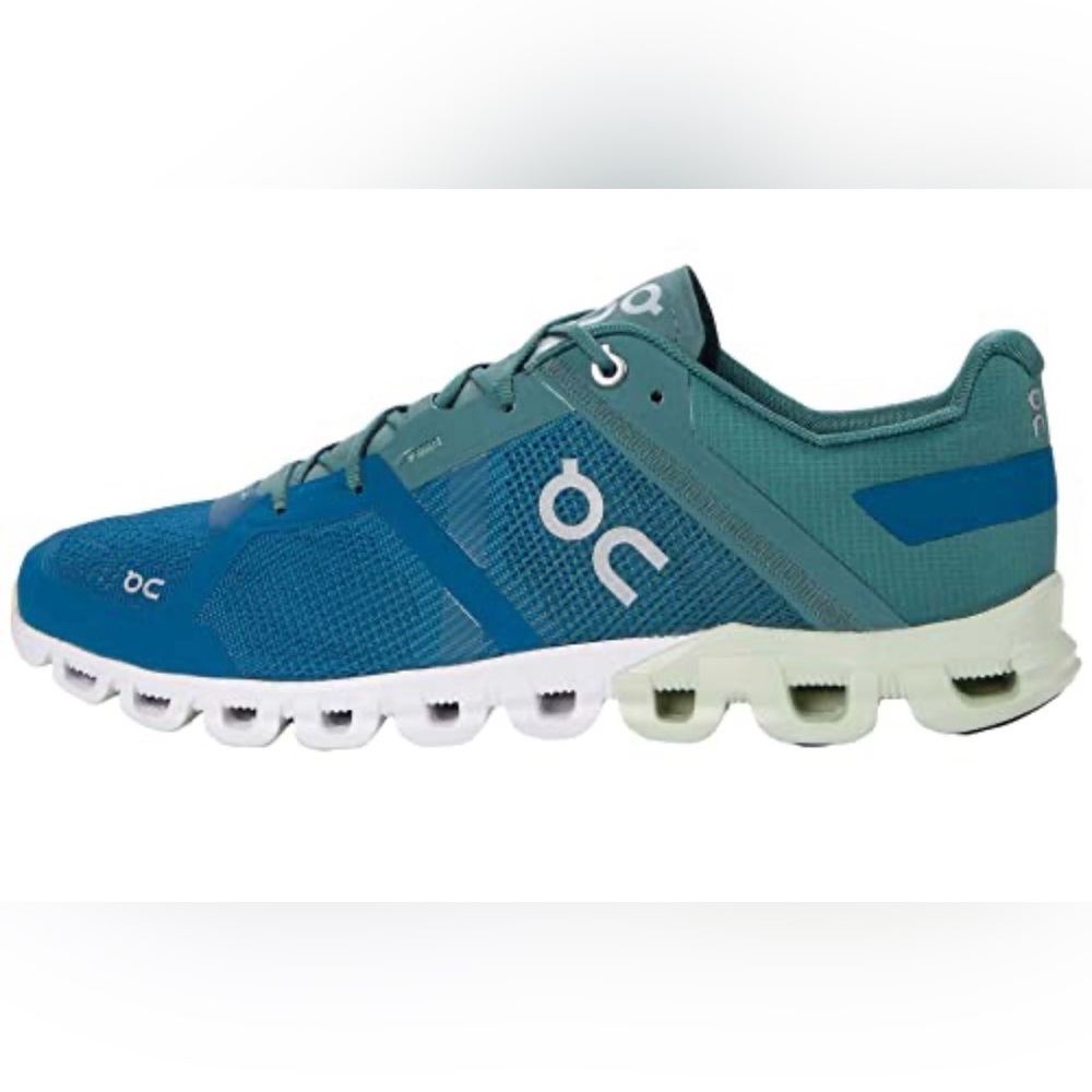 On Running Teal and White Sneakers